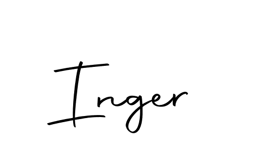 Create a beautiful signature design for name Inger. With this signature (Autography-DOLnW) fonts, you can make a handwritten signature for free. Inger signature style 10 images and pictures png