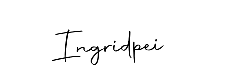 How to make Ingridpei name signature. Use Autography-DOLnW style for creating short signs online. This is the latest handwritten sign. Ingridpei signature style 10 images and pictures png