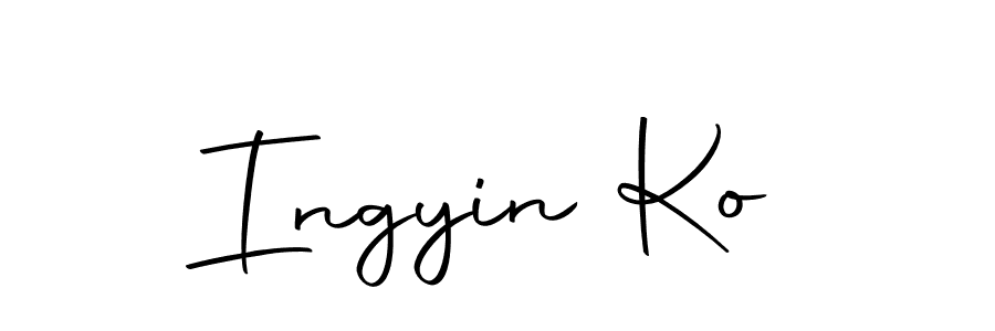 The best way (Autography-DOLnW) to make a short signature is to pick only two or three words in your name. The name Ingyin Ko include a total of six letters. For converting this name. Ingyin Ko signature style 10 images and pictures png