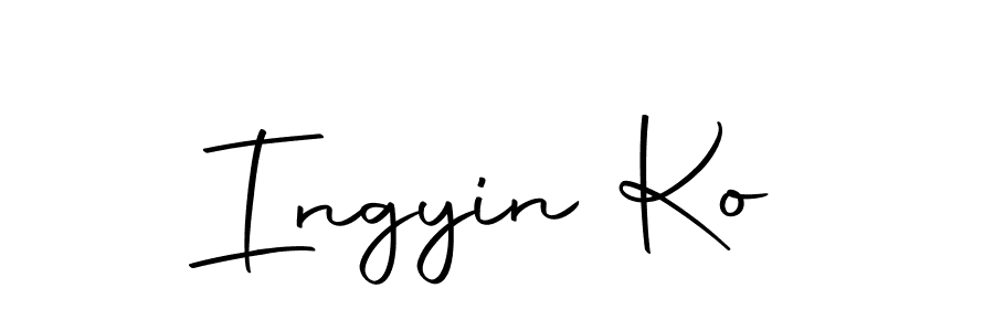 The best way (Autography-DOLnW) to make a short signature is to pick only two or three words in your name. The name Ingyin Ko include a total of six letters. For converting this name. Ingyin Ko signature style 10 images and pictures png