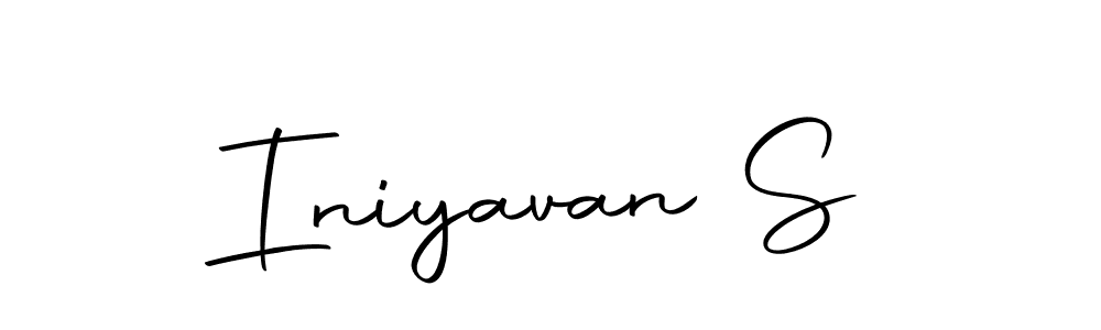 The best way (Autography-DOLnW) to make a short signature is to pick only two or three words in your name. The name Iniyavan S include a total of six letters. For converting this name. Iniyavan S signature style 10 images and pictures png