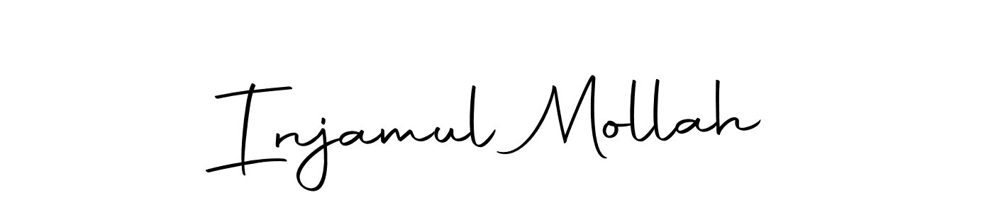 How to make Injamul Mollah name signature. Use Autography-DOLnW style for creating short signs online. This is the latest handwritten sign. Injamul Mollah signature style 10 images and pictures png