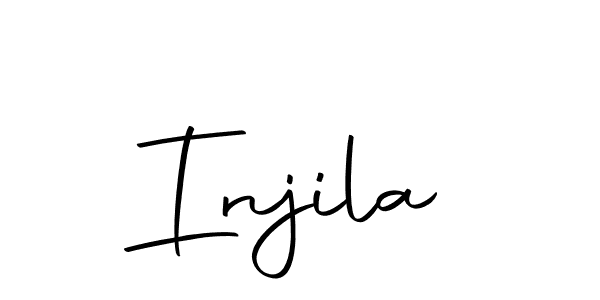 You should practise on your own different ways (Autography-DOLnW) to write your name (Injila) in signature. don't let someone else do it for you. Injila signature style 10 images and pictures png