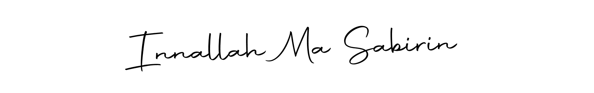 This is the best signature style for the Innallah Ma Sabirin name. Also you like these signature font (Autography-DOLnW). Mix name signature. Innallah Ma Sabirin signature style 10 images and pictures png