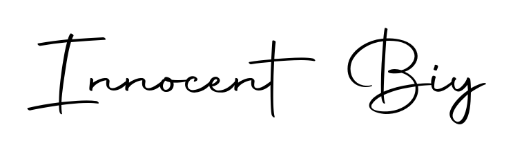 A modern signature idea for name Innocent Biy using Autography-DOLnW font. Clean strokes and elegant curves make it stand out instantly. Innocent Biy signature style 10 images and pictures png