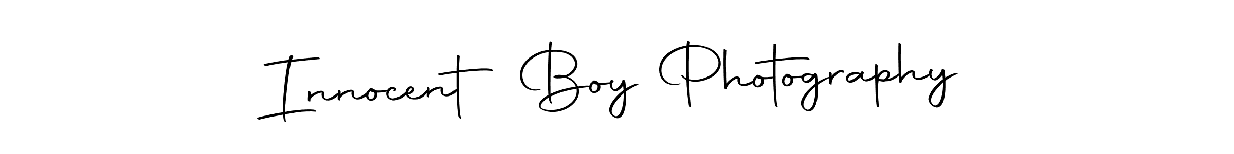 How to make Innocent Boy Photography name signature. Use Autography-DOLnW style for creating short signs online. This is the latest handwritten sign. Innocent Boy Photography signature style 10 images and pictures png