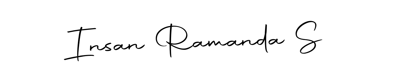 How to make Insan Ramanda S name signature. Use Autography-DOLnW style for creating short signs online. This is the latest handwritten sign. Insan Ramanda S signature style 10 images and pictures png