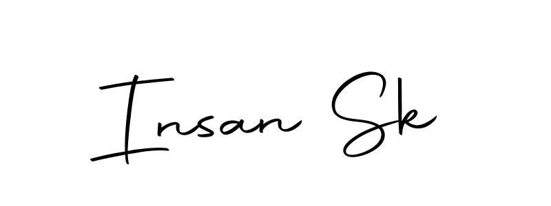 Design your own signature with our free online signature maker. With this signature software, you can create a handwritten (Autography-DOLnW) signature for name Insan Sk. Insan Sk signature style 10 images and pictures png