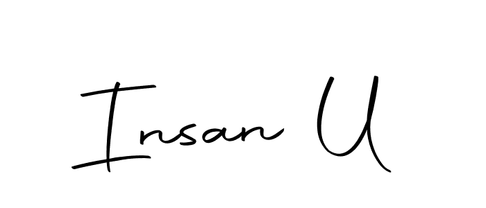 Insan U stylish signature style. Best Handwritten Sign (Autography-DOLnW) for my name. Handwritten Signature Collection Ideas for my name Insan U. Insan U signature style 10 images and pictures png