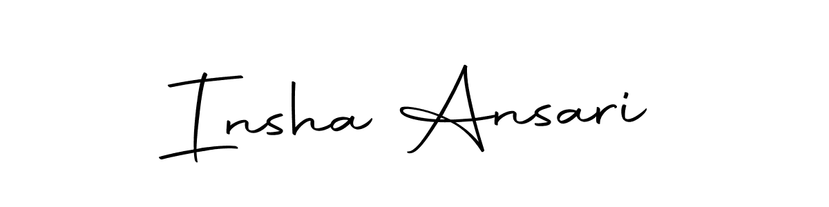 Make a beautiful signature design for name Insha Ansari. With this signature (Autography-DOLnW) style, you can create a handwritten signature for free. Insha Ansari signature style 10 images and pictures png