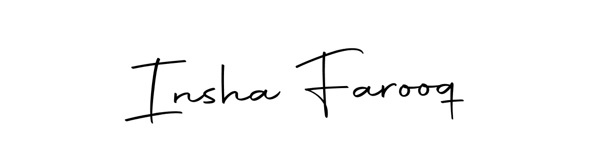 Similarly Autography-DOLnW is the best handwritten signature design. Signature creator online .You can use it as an online autograph creator for name Insha Farooq. Insha Farooq signature style 10 images and pictures png