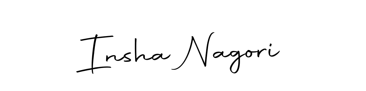 This is the best signature style for the Insha Nagori name. Also you like these signature font (Autography-DOLnW). Mix name signature. Insha Nagori signature style 10 images and pictures png