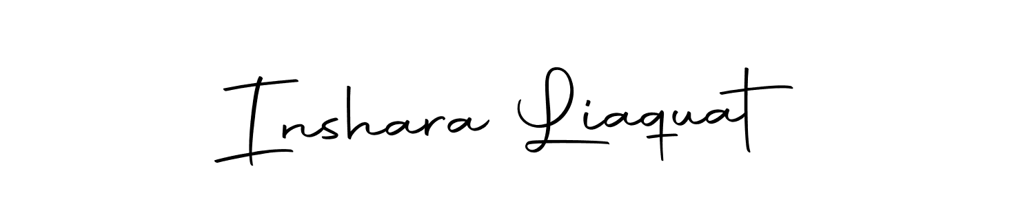 Create a beautiful signature design for name Inshara Liaquat. With this signature (Autography-DOLnW) fonts, you can make a handwritten signature for free. Inshara Liaquat signature style 10 images and pictures png