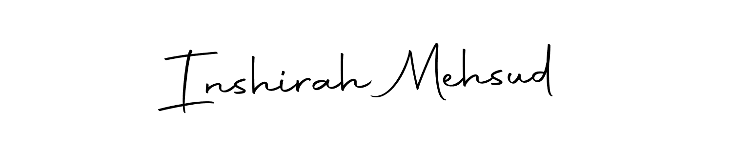 Design your own signature with our free online signature maker. With this signature software, you can create a handwritten (Autography-DOLnW) signature for name Inshirah Mehsud. Inshirah Mehsud signature style 10 images and pictures png