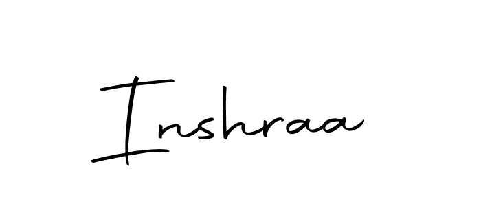 Use a signature maker to create a handwritten signature online. With this signature software, you can design (Autography-DOLnW) your own signature for name Inshraa. Inshraa signature style 10 images and pictures png