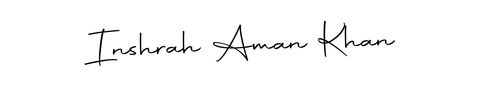 Design your own signature with our free online signature maker. With this signature software, you can create a handwritten (Autography-DOLnW) signature for name Inshrah Aman Khan. Inshrah Aman Khan signature style 10 images and pictures png