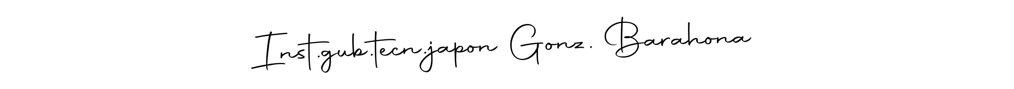 Make a beautiful signature design for name Inst.gub.tecn.japon Gonz. Barahona. Use this online signature maker to create a handwritten signature for free. Inst.gub.tecn.japon Gonz. Barahona signature style 10 images and pictures png