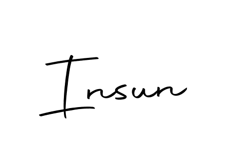 You should practise on your own different ways (Autography-DOLnW) to write your name (Insun) in signature. don't let someone else do it for you. Insun signature style 10 images and pictures png