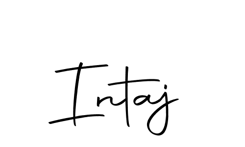 Design your own signature with our free online signature maker. With this signature software, you can create a handwritten (Autography-DOLnW) signature for name Intaj. Intaj signature style 10 images and pictures png