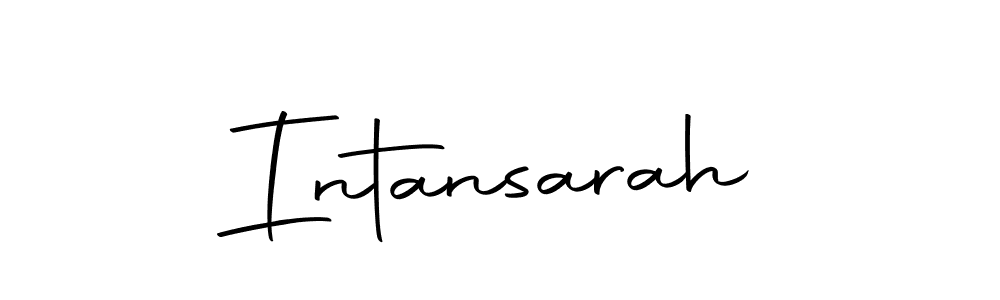 Design your own signature with our free online signature maker. With this signature software, you can create a handwritten (Autography-DOLnW) signature for name Intansarah. Intansarah signature style 10 images and pictures png