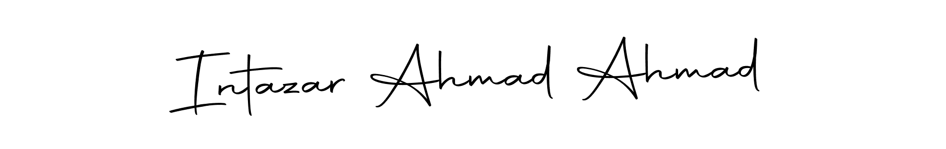 if you are searching for the best signature style for your name Intazar Ahmad Ahmad. so please give up your signature search. here we have designed multiple signature styles  using Autography-DOLnW. Intazar Ahmad Ahmad signature style 10 images and pictures png