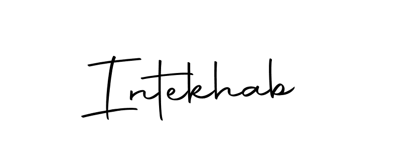 if you are searching for the best signature style for your name Intekhab. so please give up your signature search. here we have designed multiple signature styles  using Autography-DOLnW. Intekhab signature style 10 images and pictures png