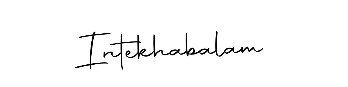 Also we have Intekhabalam name is the best signature style. Create professional handwritten signature collection using Autography-DOLnW autograph style. Intekhabalam signature style 10 images and pictures png