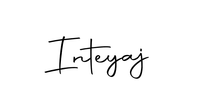 The best way (Autography-DOLnW) to make a short signature is to pick only two or three words in your name. The name Inteyaj include a total of six letters. For converting this name. Inteyaj signature style 10 images and pictures png