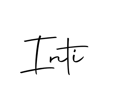 Design your own signature with our free online signature maker. With this signature software, you can create a handwritten (Autography-DOLnW) signature for name Inti. Inti signature style 10 images and pictures png