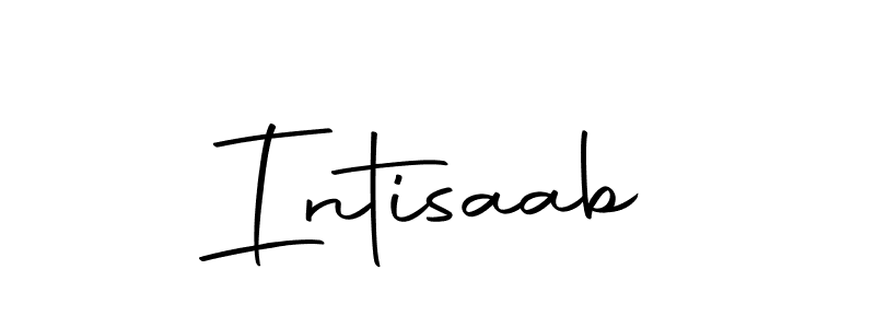 The best way (Autography-DOLnW) to make a short signature is to pick only two or three words in your name. The name Intisaab include a total of six letters. For converting this name. Intisaab signature style 10 images and pictures png