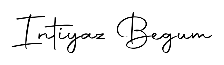 Get an exclusive digital autograph for Intiyaz Begum. The Autography-DOLnW typeface captures the charm of real penmanship on paper. Intiyaz Begum signature style 10 images and pictures png
