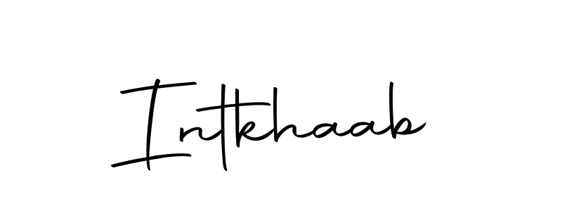 Create a beautiful signature design for name Intkhaab. With this signature (Autography-DOLnW) fonts, you can make a handwritten signature for free. Intkhaab signature style 10 images and pictures png