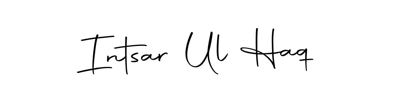 Use a signature maker to create a handwritten signature online. With this signature software, you can design (Autography-DOLnW) your own signature for name Intsar Ul Haq. Intsar Ul Haq signature style 10 images and pictures png