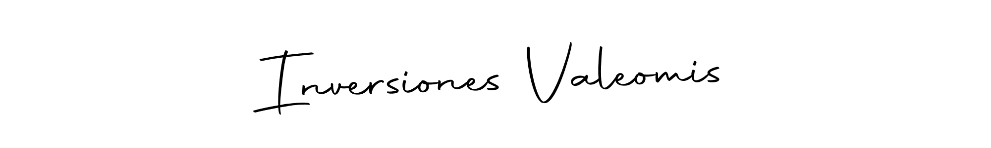 Similarly Autography-DOLnW is the best handwritten signature design. Signature creator online .You can use it as an online autograph creator for name Inversiones Valeomis. Inversiones Valeomis signature style 10 images and pictures png