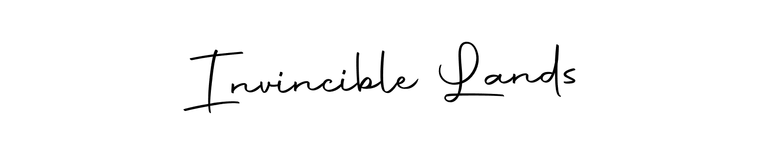 Design your own signature with our free online signature maker. With this signature software, you can create a handwritten (Autography-DOLnW) signature for name Invincible Lands. Invincible Lands signature style 10 images and pictures png