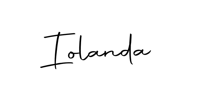 How to make Iolanda name signature. Use Autography-DOLnW style for creating short signs online. This is the latest handwritten sign. Iolanda signature style 10 images and pictures png