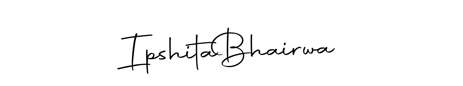 How to make Ipshita  Bhairwa name signature. Use Autography-DOLnW style for creating short signs online. This is the latest handwritten sign. Ipshita  Bhairwa signature style 10 images and pictures png