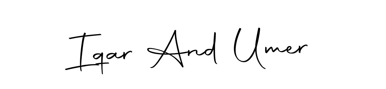 The best way (Autography-DOLnW) to make a short signature is to pick only two or three words in your name. The name Iqar And Umer include a total of six letters. For converting this name. Iqar And Umer signature style 10 images and pictures png