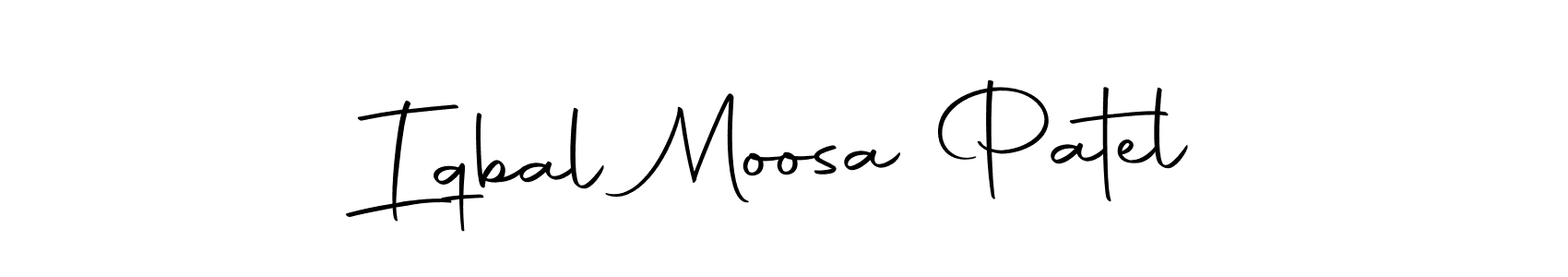 How to make Iqbal Moosa Patel name signature. Use Autography-DOLnW style for creating short signs online. This is the latest handwritten sign. Iqbal Moosa Patel signature style 10 images and pictures png