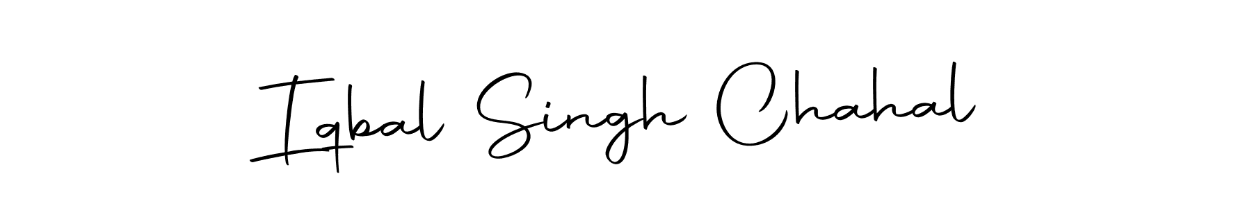 How to make Iqbal Singh Chahal name signature. Use Autography-DOLnW style for creating short signs online. This is the latest handwritten sign. Iqbal Singh Chahal signature style 10 images and pictures png