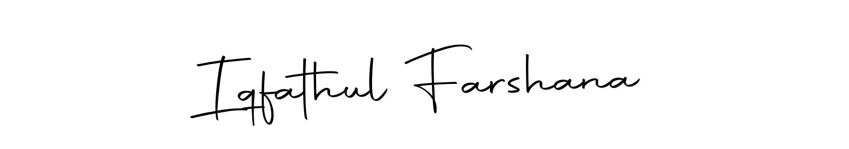 Also we have Iqfathul Farshana name is the best signature style. Create professional handwritten signature collection using Autography-DOLnW autograph style. Iqfathul Farshana signature style 10 images and pictures png