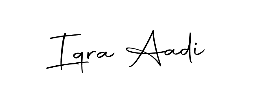 Use a signature maker to create a handwritten signature online. With this signature software, you can design (Autography-DOLnW) your own signature for name Iqra Aadi. Iqra Aadi signature style 10 images and pictures png