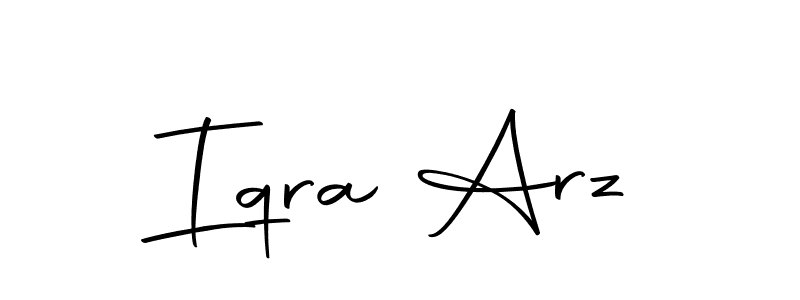You should practise on your own different ways (Autography-DOLnW) to write your name (Iqra Arz) in signature. don't let someone else do it for you. Iqra Arz signature style 10 images and pictures png