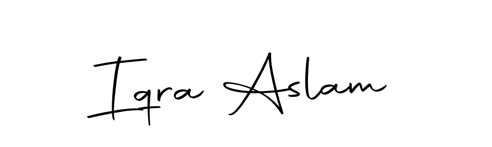 Use a signature maker to create a handwritten signature online. With this signature software, you can design (Autography-DOLnW) your own signature for name Iqra Aslam. Iqra Aslam signature style 10 images and pictures png