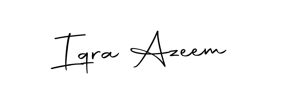 Autography-DOLnW is a professional signature style that is perfect for those who want to add a touch of class to their signature. It is also a great choice for those who want to make their signature more unique. Get Iqra Azeem name to fancy signature for free. Iqra Azeem signature style 10 images and pictures png