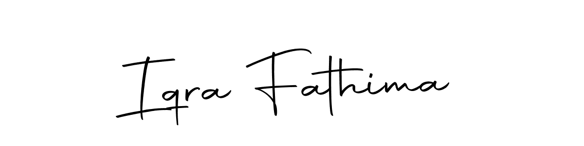 Create a beautiful signature design for name Iqra Fathima. With this signature (Autography-DOLnW) fonts, you can make a handwritten signature for free. Iqra Fathima signature style 10 images and pictures png