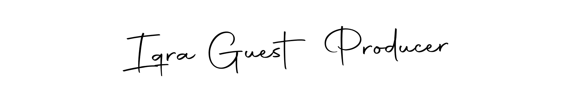 Also we have Iqra Guest Producer name is the best signature style. Create professional handwritten signature collection using Autography-DOLnW autograph style. Iqra Guest Producer signature style 10 images and pictures png