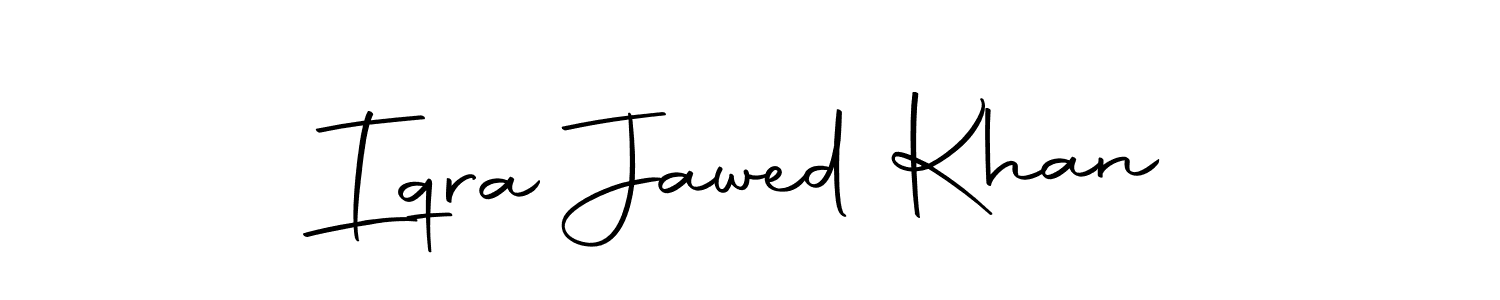 Iqra Jawed Khan stylish signature style. Best Handwritten Sign (Autography-DOLnW) for my name. Handwritten Signature Collection Ideas for my name Iqra Jawed Khan. Iqra Jawed Khan signature style 10 images and pictures png