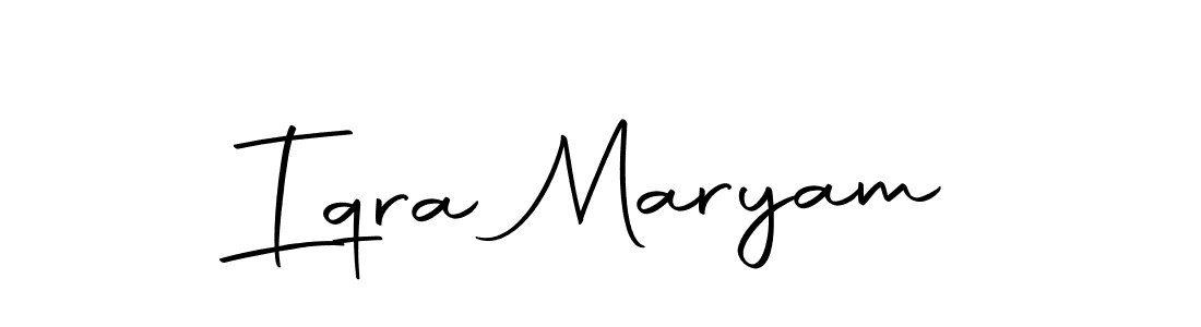 Make a beautiful signature design for name Iqra Maryam. With this signature (Autography-DOLnW) style, you can create a handwritten signature for free. Iqra Maryam signature style 10 images and pictures png