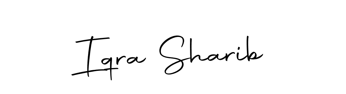 Create a beautiful signature design for name Iqra Sharib. With this signature (Autography-DOLnW) fonts, you can make a handwritten signature for free. Iqra Sharib signature style 10 images and pictures png